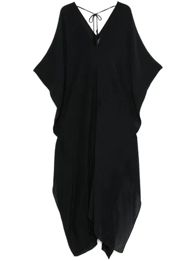 Taller Marmo Tassel-detail Kaftan In Black