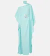 Taller Marmo Taylor Crêpe Cady Kaftan In Blue