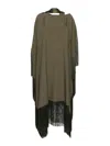 Taller Marmo Kaftan Asymmetric Neck Fringed In Verde