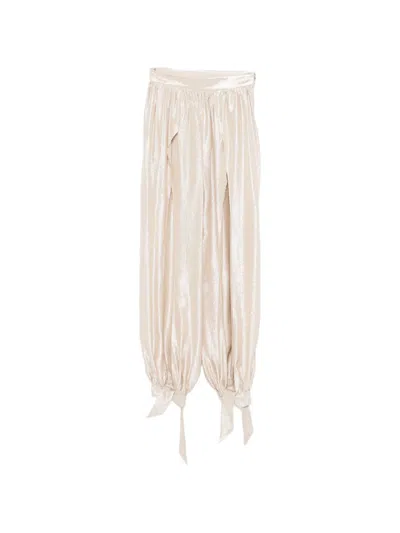 Taller Marmo Tie-cuff Trousers In Neutral