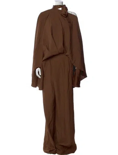 Pre-owned Taller Marmo Tie Neck Jumpsuit W/ Tags In Neutrals