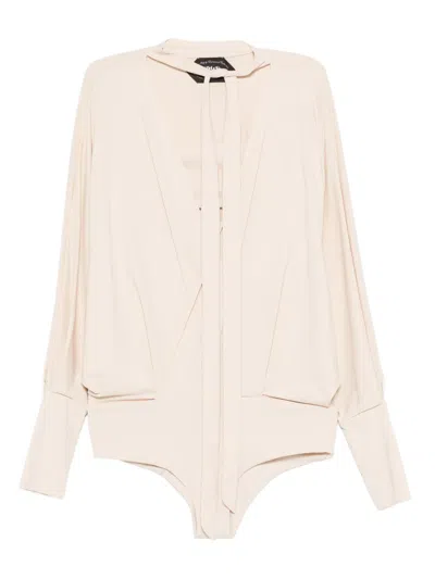 Taller Marmo Tie-neck Swimsuit In Neutral