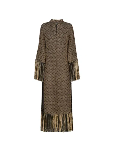 Taller Marmo Tigris Rattan Dress In Green