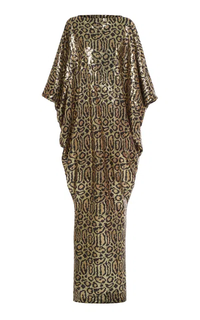 Taller Marmo Truman Metallic Animal Print Kaftan