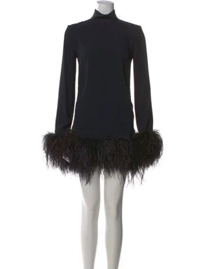 Pre-owned Taller Marmo Turtleneck Knee-length Dress In Black