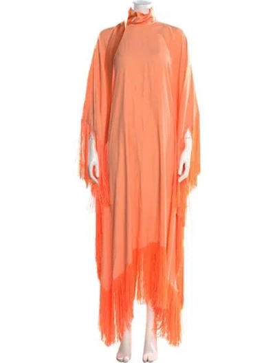 Pre-owned Taller Marmo Turtleneck Midi Length Dress In Pink