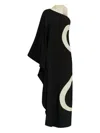 Taller Marmo Ubud Serpente One-shoulder Maxi Dress In Black