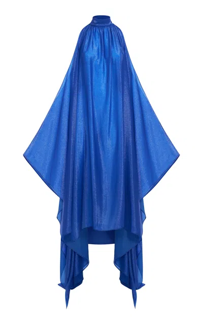 Taller Marmo Vanderbilt Metallic Silk-blend Kaftan In Blue