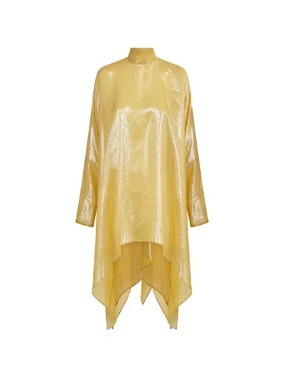 Taller Marmo Wadi Kaftan Mini Dress In Yellow