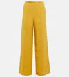 Taller Marmo Wide-leg Satin Pants In Ocher