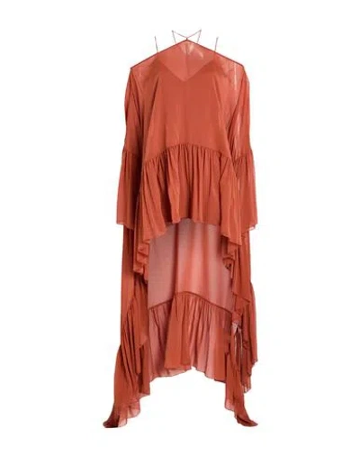 Taller Marmo Woman Mini Dress Tan Size 4 Silk, Acetate, Viscose In Brown