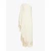Taller Marmo Arno Fringed Long Dress In Ivory
