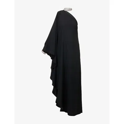 Taller Marmo Womens Black Bolkan Crystal-embellished Crepe-cady Maxi Dress