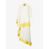 Taller Marmo Womens Latte-lemon Trebbia Oversized-fit Woven Kaftan