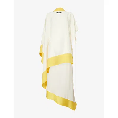 Taller Marmo Womens Latte-lemon Trebbia Oversized-fit Woven Kaftan