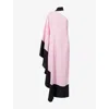 Taller Marmo Womens Olympia One-sleeve Woven Maxi Dress Baby Pink-black In Pink