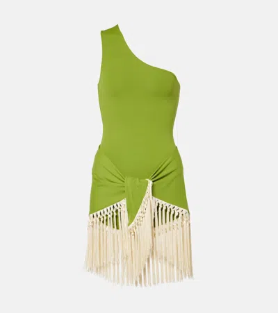 Taller Marmo Yacare Swimsuit And Beach Cover-up Set In Apple