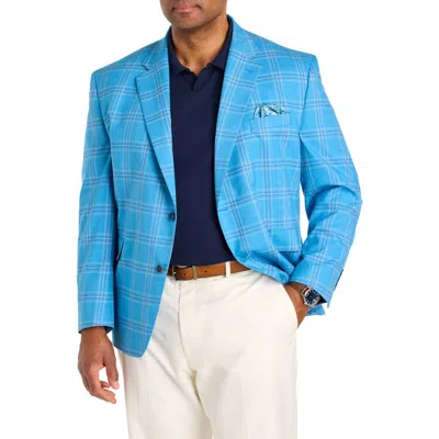Tallia Big & Tall Plaid Sport Coat V2 In Blue
