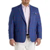 Tallia Big & Tall Windowpane Sport Coat In Blue
