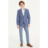 Tallia Kids' Blue Ghost Check Sport Coat In Blue