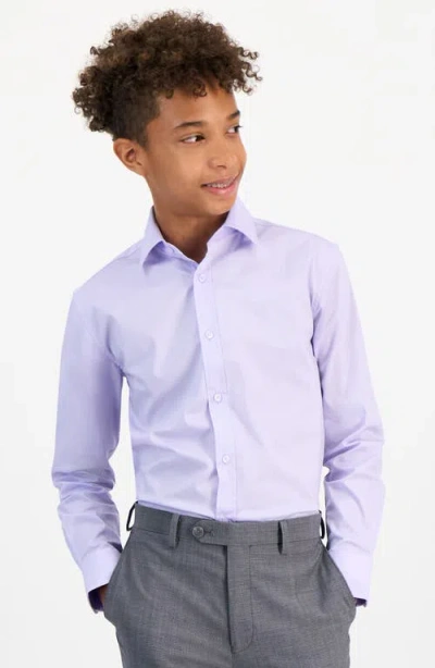 Tallia Kids' Lavender Stretch Cotton Blend Dress Shirt