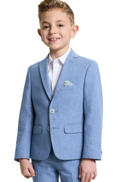 Tallia Kids' Light Blue Linen Blend Suit Jacket