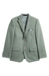 Tallia Kids' Solid Green Linen Blend Sport Coat In Gray