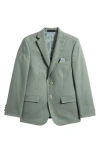 Tallia Kids' Solid Green Linen Blend Sport Coat In Sage