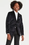 Tallia Kids' Velvet Sport Coat In Black