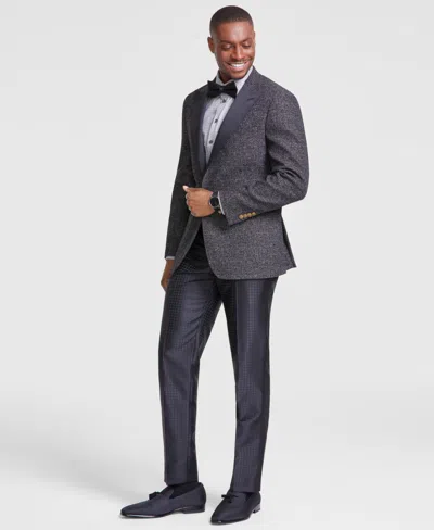 Tallia Men's Slim-fit Jacquard Sport Coat In Black,gold