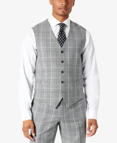 Tallia Men's Slim Fit Plaid Suit Vest In Multi