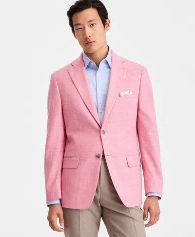 Tallia Men's Slim-fit Patterned Blazer In Pink
