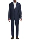 Tallia Men's Striped Wool Blend Suit In Blue