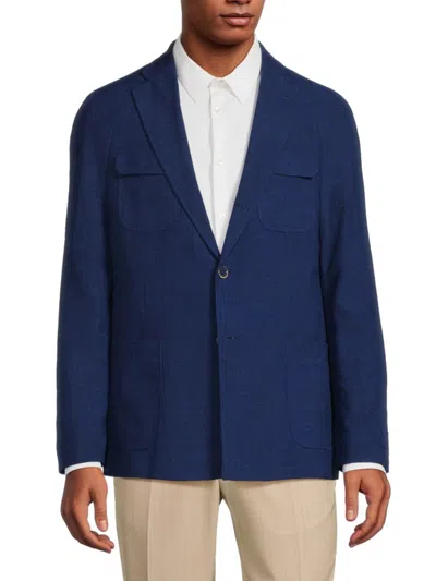 Tallia Men's Textured Notch Lapel Sportcoat In Royal