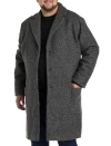 Tallia Teddy Overcoat In Charcoal