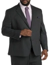 Tallia Windowpane Suit Jacket In Charcoal