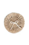 Tallo De Olivo Fique Fringe Coasters Set Of 4 In Natural