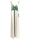 Tallulah Maxi Dress With Green Palm Tree Graphic In White