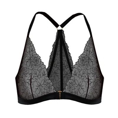 Tallulah Love Women's Black Midnight Rose Bralette