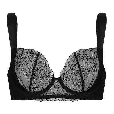 Tallulah Love Women's Black Midnight Rose Full Cup Underwired Bra
