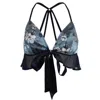 Tallulah Love Women's Blue Moonlight Mist Silk Bralette In Blue