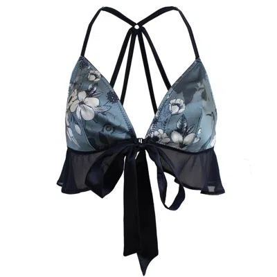 Tallulah Love Women's Blue Moonlight Mist Silk Bralette