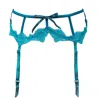 Tallulah Love Women's Blue Opulent Lace In Peacock Suspender In Blue