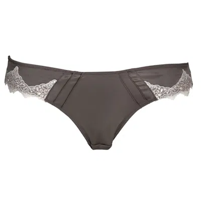 Tallulah Love Women's Brown / Neutrals Opulent Lace Brief In Caramel