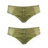 Tallulah Love Women's Green Two X Tara In Pistachio Brief In Green
