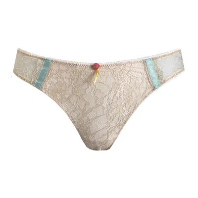 Tallulah Love Women's Neutrals Countess Thong In Blue/orange/white