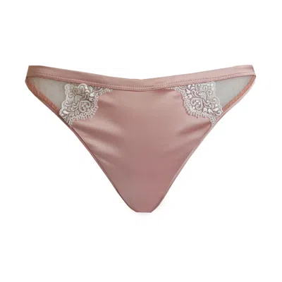 Tallulah Love Women's Pink / Purple / Rose Gold Hidden Pearl Thong - Blush Pink In Pink/purple/rose Gold