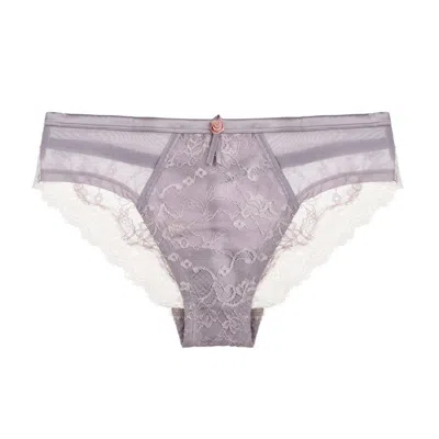 Tallulah Love Women's Pink / Purple Silk Keepsake Brief In Pink/purple