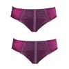 Tallulah Love Women's Pink / Purple Two X Tara In Raspberry Brief In Pink/purple