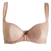 Tallulah Love Women's Rose Gold / Neutrals Powder Puff Balconette Bra In Rose Gold